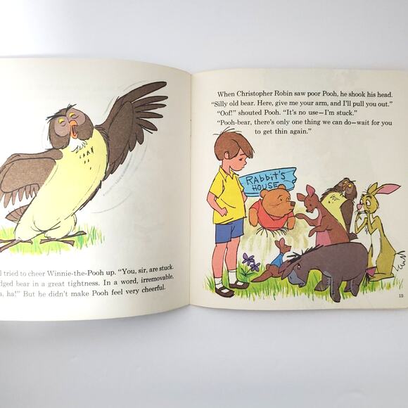 Vtg Walt Disney's Winnie the Pooh and the Honey Tree See Hear Read Book NO TAPE - Picture 5 of 6
